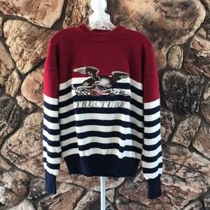 Patriotic Vintage Eagle Sweater Mens Size Medium